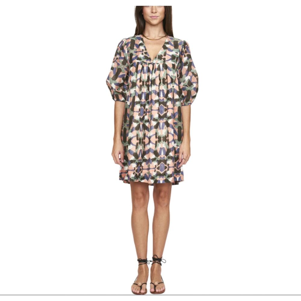 Mirth Belem V-Neck Short Dress Women’s Size Medium Calypso Jamboree Printed